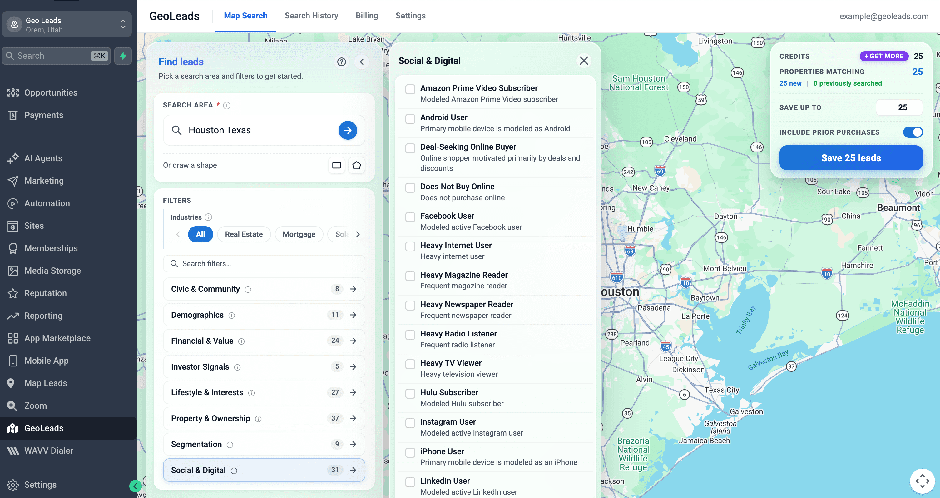 GeoLeads installed across agency sub-accounts